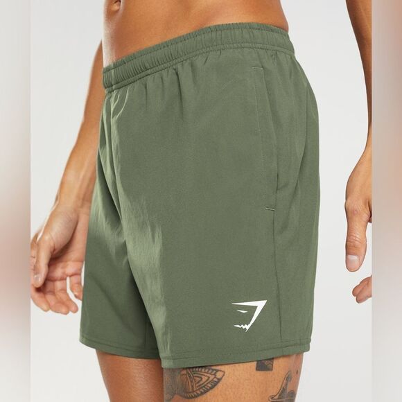 Gymshark ARRIVAL 5" SHORTS Slim Fit Core olive green size‎ XL NWT in packaging - Picture 1 of 6